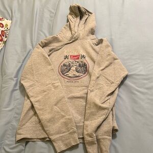 Coors Banquet hooded sweatshirt.